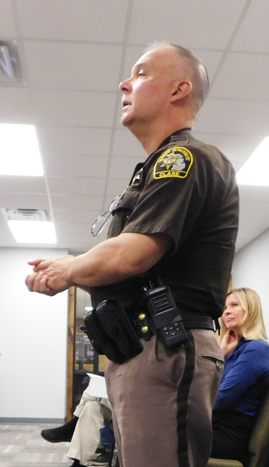 Undersheriff Dwayne Miedzianowski apprises commissioners of National Telecommunications Week, National Correctional Officers Week and National Police Week, as well as thanking those who protect and serve to make the community a better place.